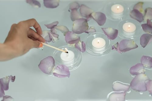 Horeca Candles – 200 Pack White Tea Lights in Clear Cup, 8 Hour Burn