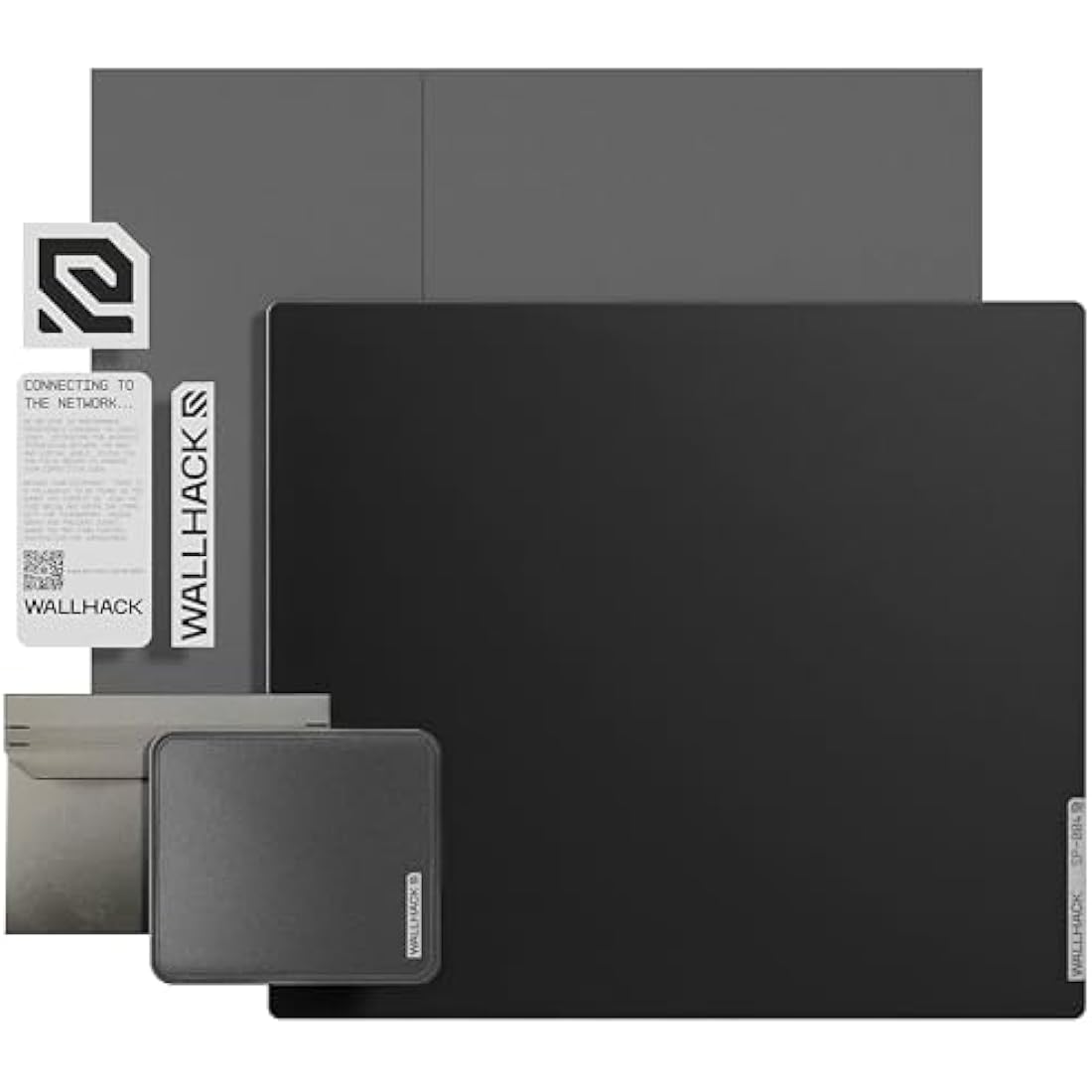 Wallhack SP-004 Glass Gaming Mousepad – Tempered Glass, Black, XL
