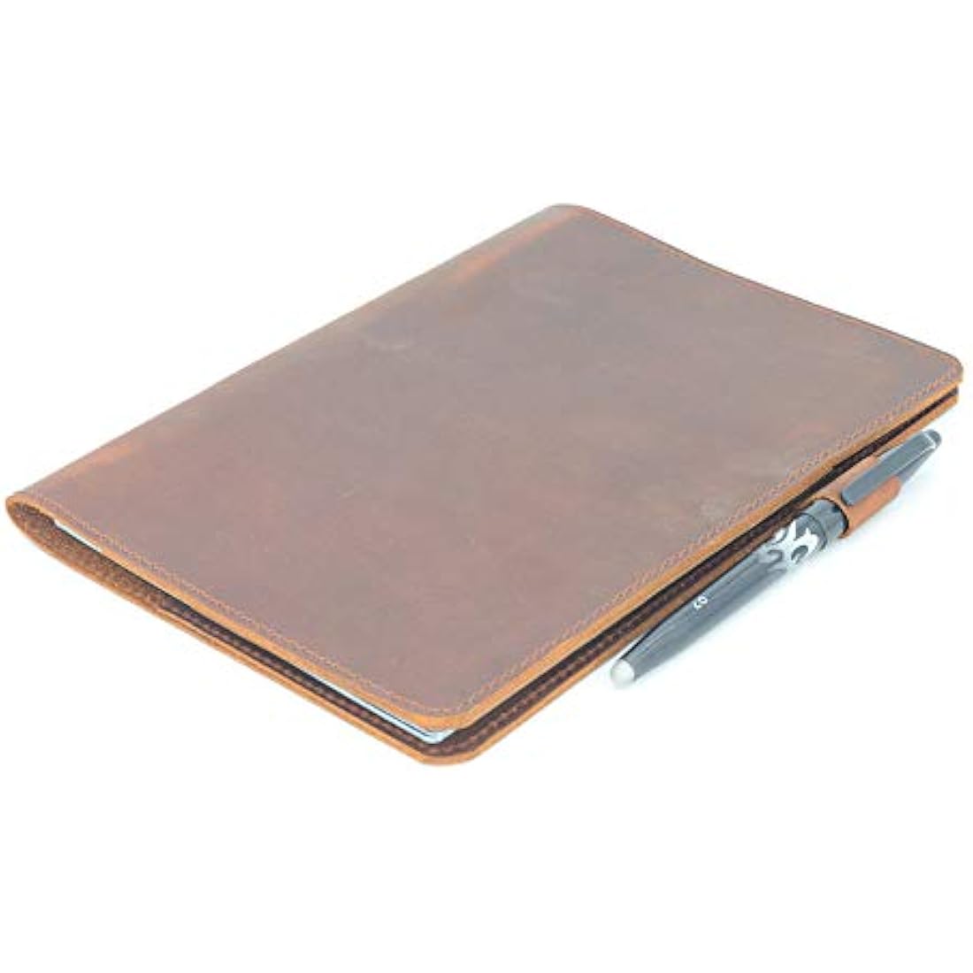 Genuine Leather Rocketbook Cover - A5 Notebook Folio, Brown