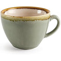 Olympia Kiln Moss Cappuccino Cups - 230ml Reactive Glaze - Set of 6
