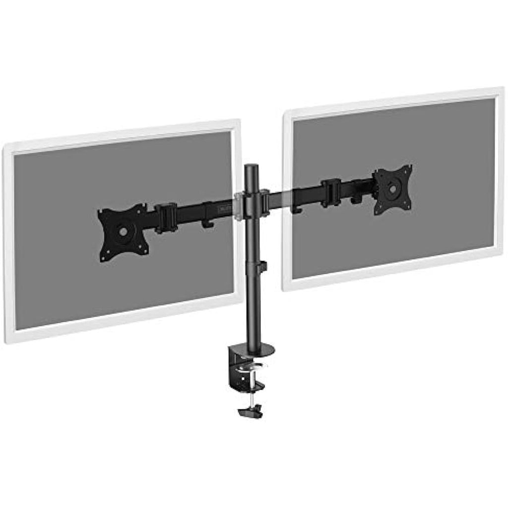 DIGITUS Dual Monitor Bracket – Ergonomic Table Clamp for 27" Screens