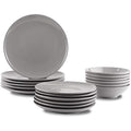 Jolof Store 18-Piece Stoneware Dinnerware Set | Smokey Grey, Service for 6