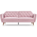 Bravich Victoria 3 Seater Velvet Sofa Bed with Gold Legs – Rose
