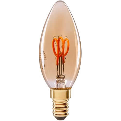 greenandco E14 C35 LED Vintage Filament Bulb | 2000K Warm White | 10-Pack