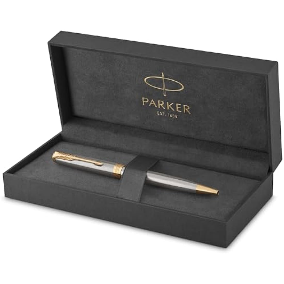 Parker Sonnet Ballpoint Pen – Stainless Steel with Gold Trim