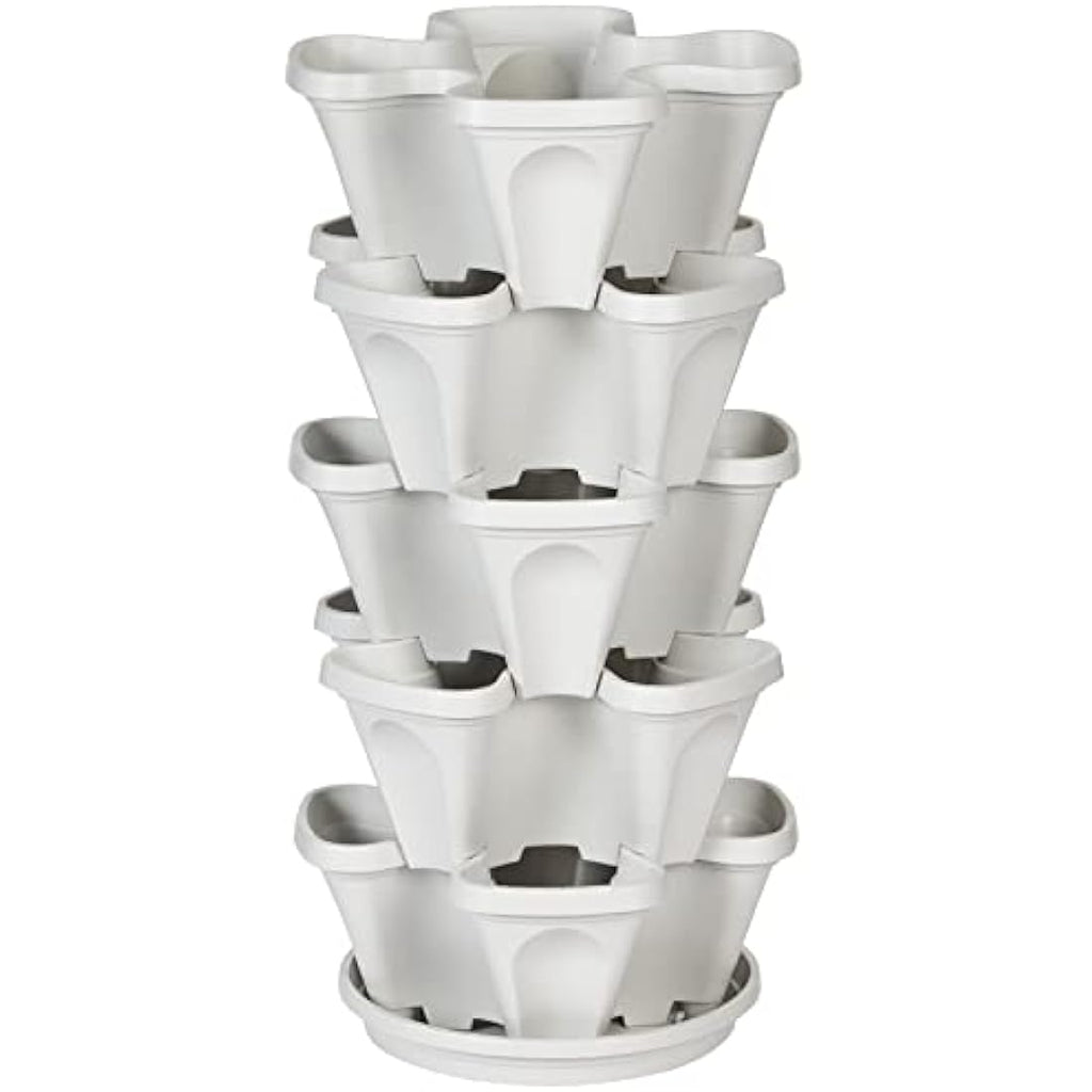 Mr. Stacky 5-Tier Vertical Garden Planter – Stackable Herb & Strawberry Tower