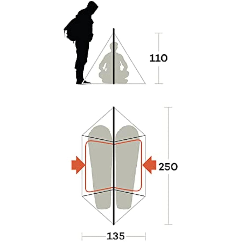 Ferrino 2 MTB Tent – 2-Person Lightweight Outdoor Shelter with Mosquito Net