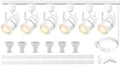 Bravsekai 6-Light LED Track Lighting Kit | Dimmable GU10 Warm White Rails