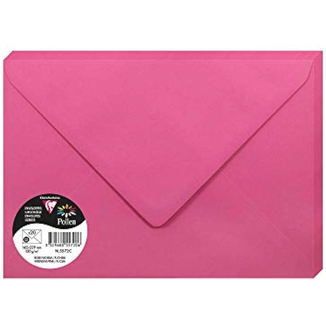 Clairefontaine Pollen C5 Envelopes – Intensive Pink 120gsm (20 Pack)