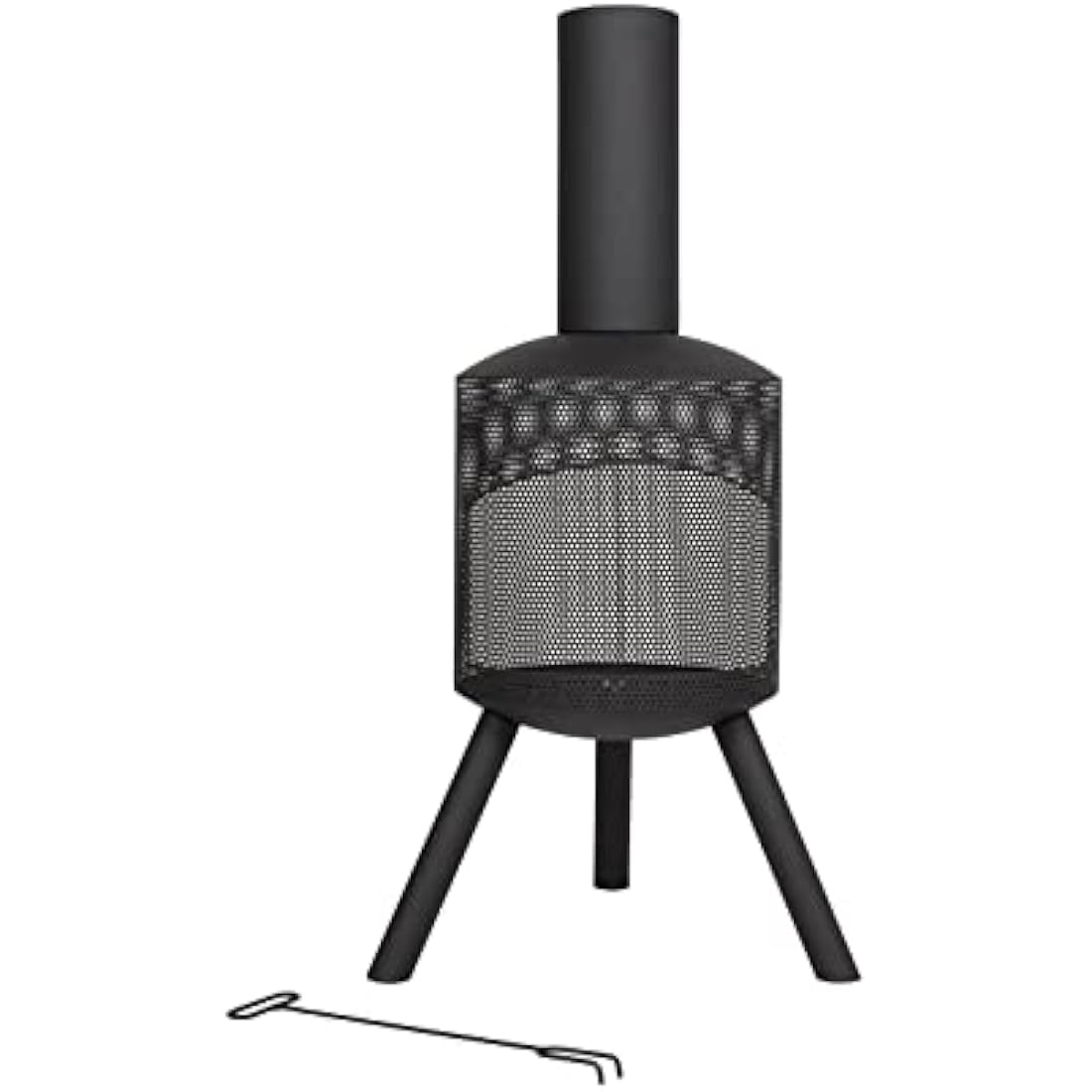 Jolof Store Santana Mesh Body Chimenea – Durable Steel Outdoor Fireplace