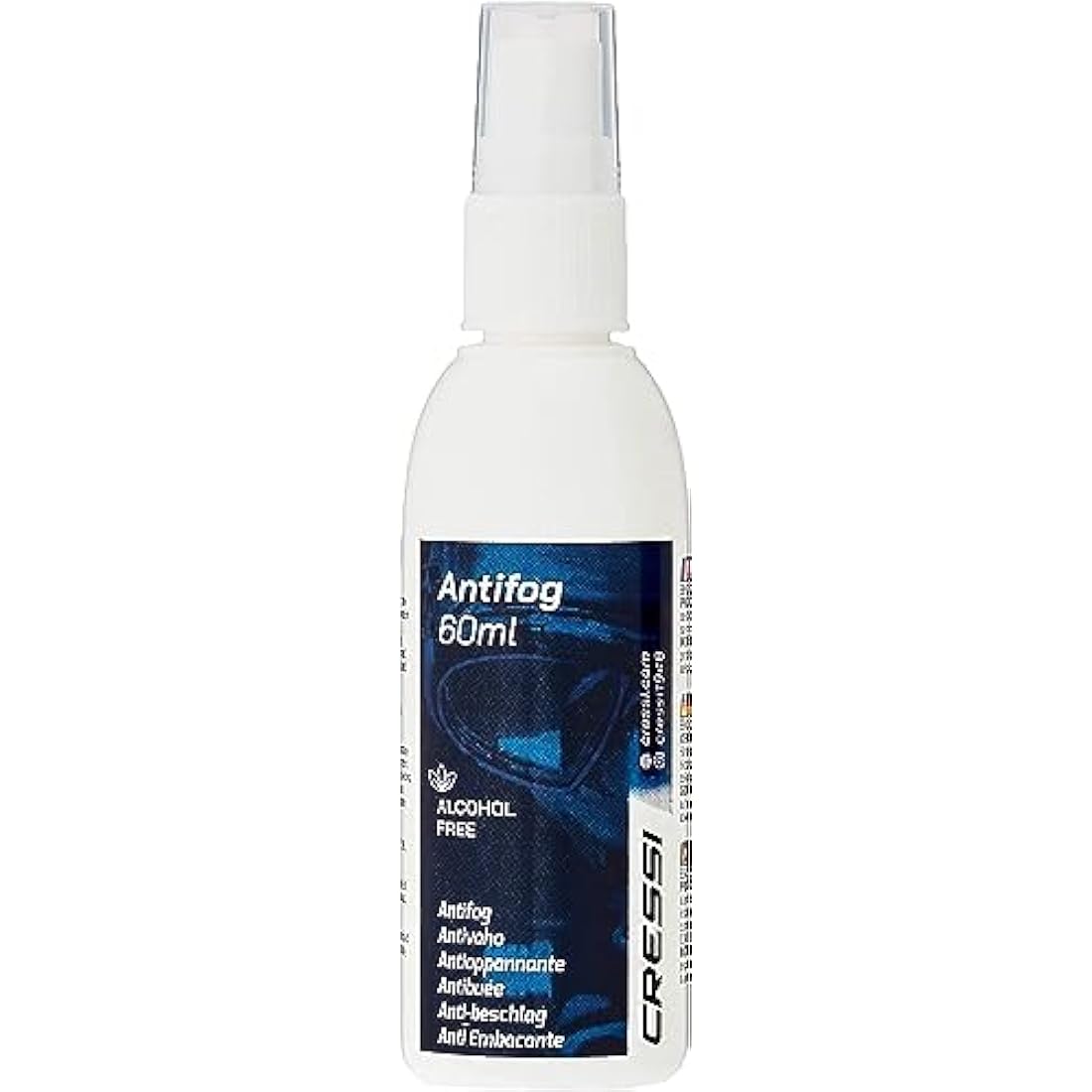 Cressi Anti-Fog Spray for Masks and Goggles – 60ml (4 Pack), Trasparente