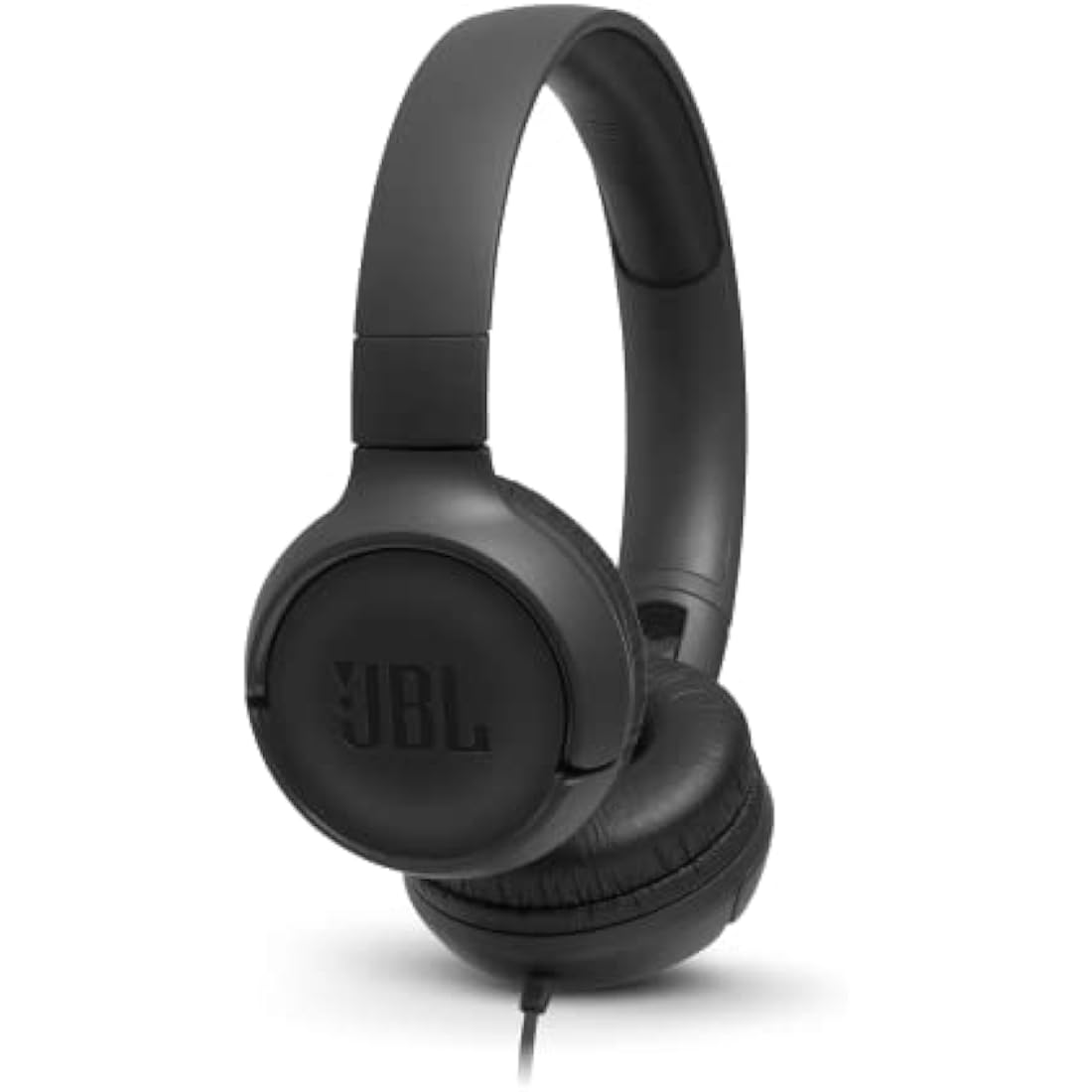JBL Tune 500 On-Ear Headphones – Lightweight Foldable Wired Audio, Black