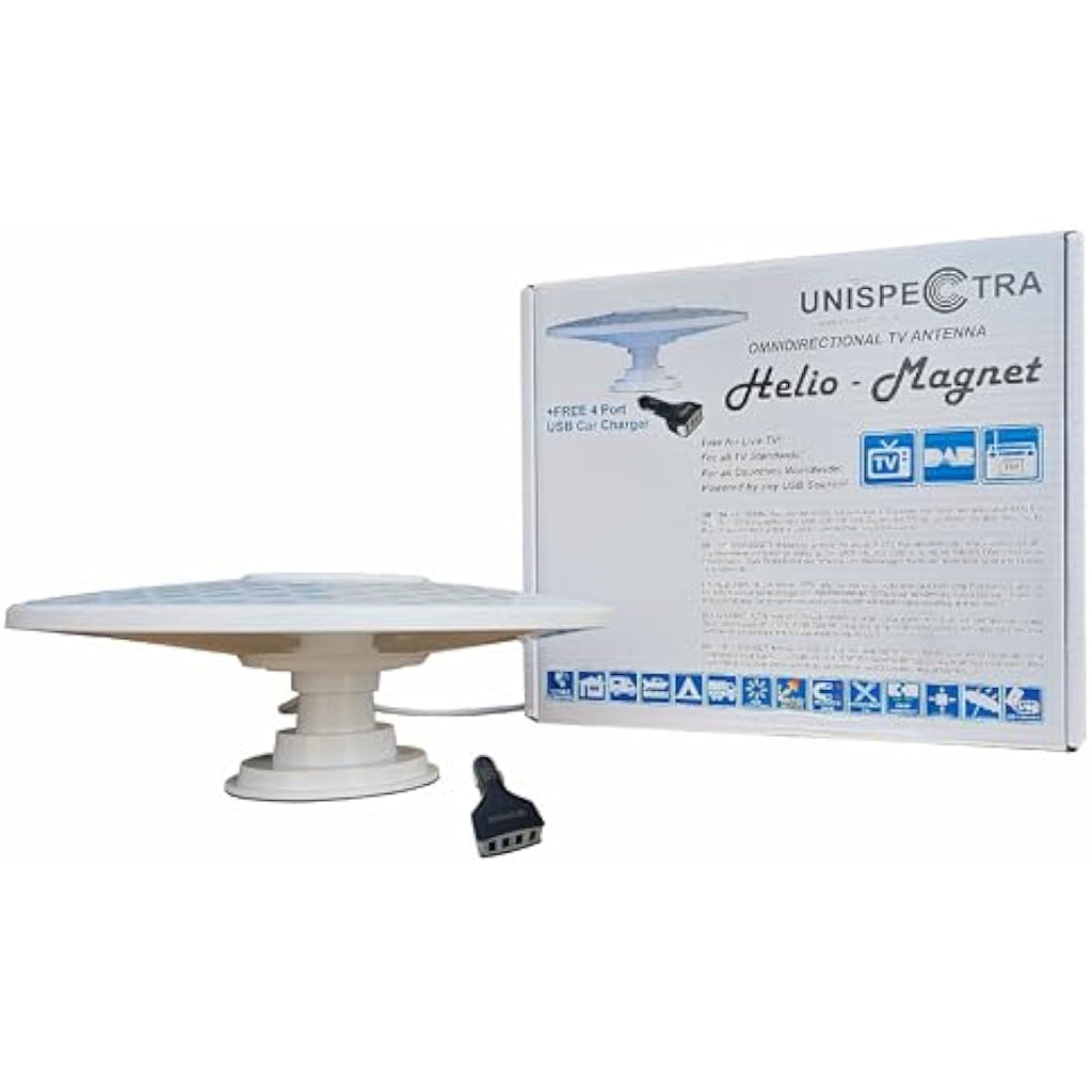 Unispectra HELIO Omnidirectional Digital TV Aerial - 33dB High Gain 12V/24V