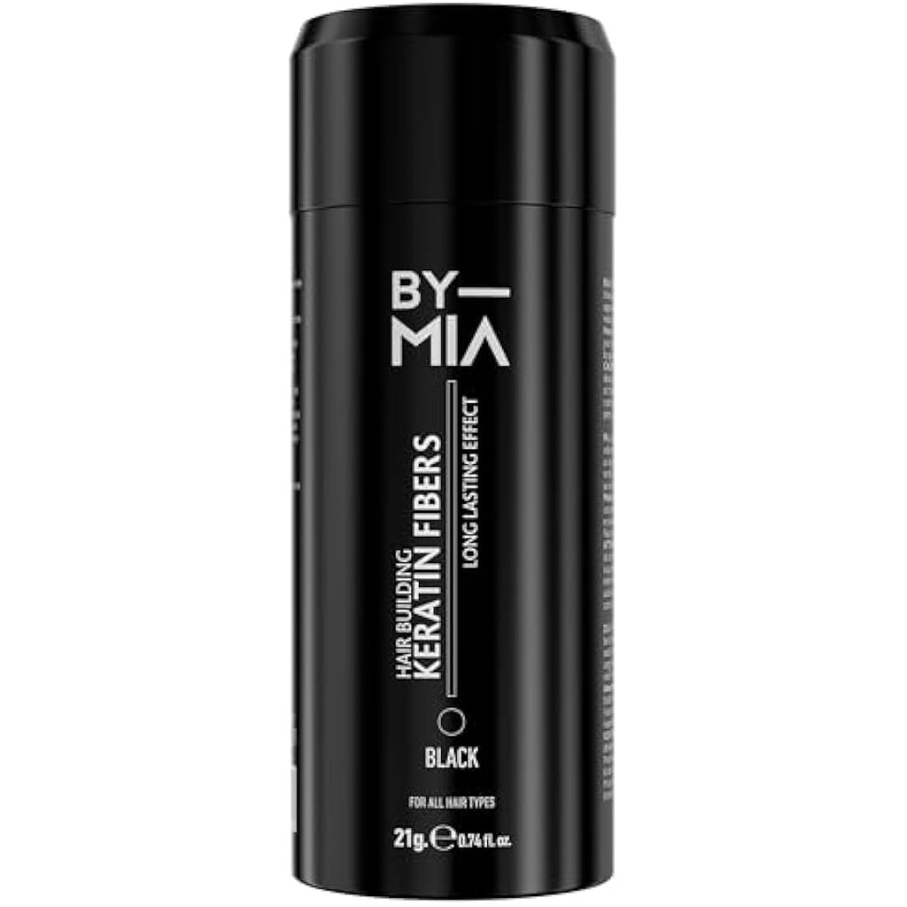 BY MIA Hair Building Keratin Fibers - Black 21g Hair Loss Concealer