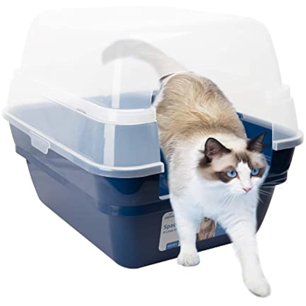 Petfamily 3-in-1 Cat Litter Box – Large Foldable Hooded Anti-Leak Tray