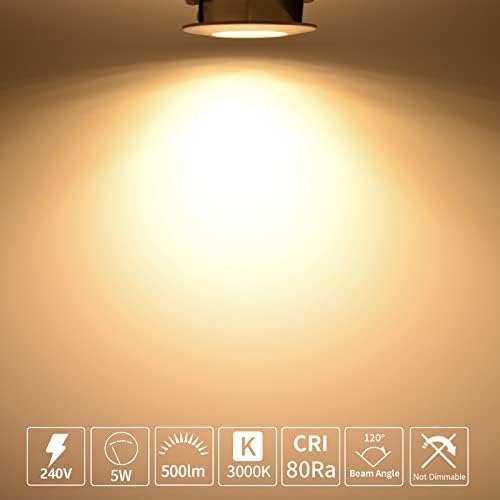 Allesgute 6-Pack 5W LED Downlights IP44 Ultra Slim Brushed Chrome
