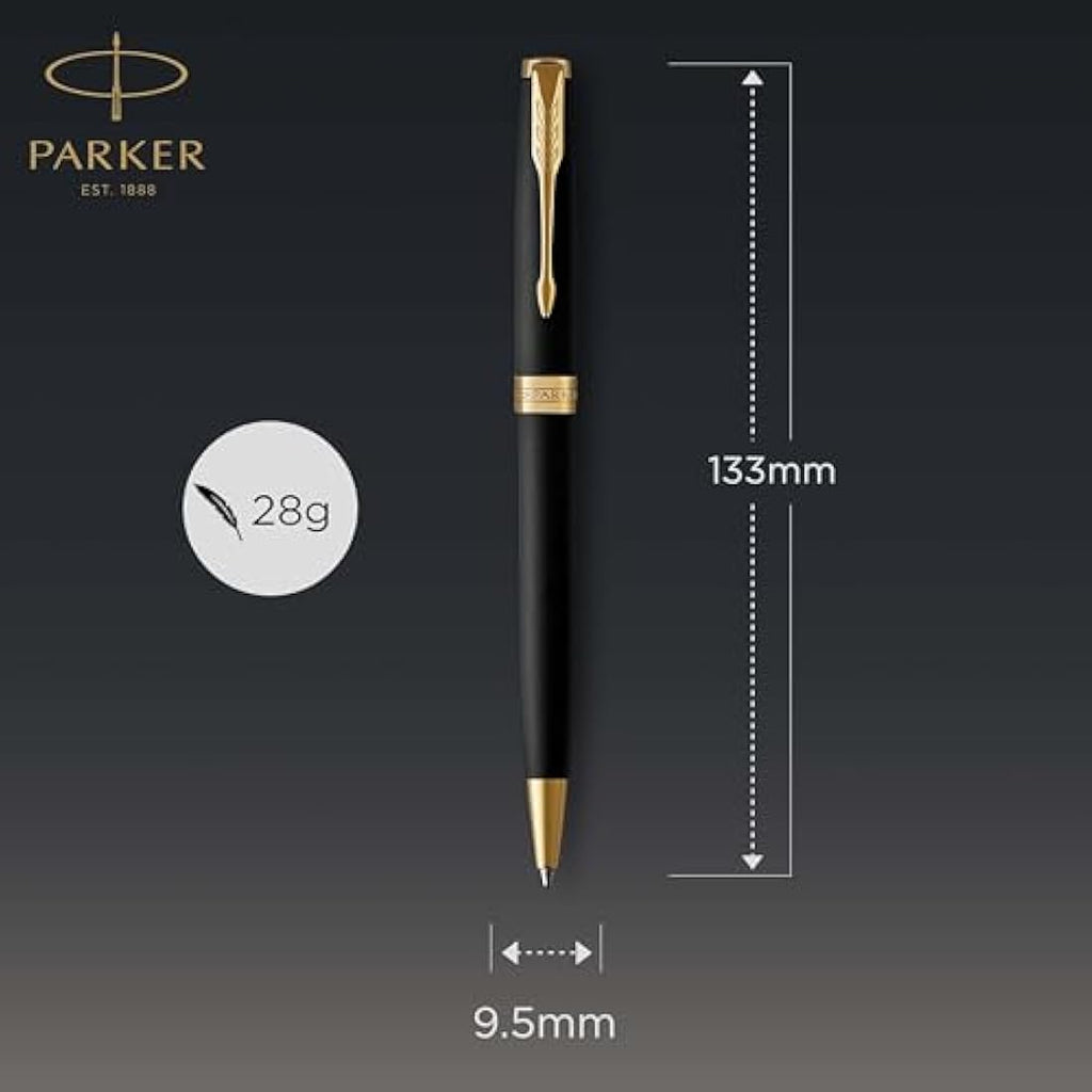 Parker Sonnet Ballpoint Pen – Matte Black Lacquer with Gold Trim