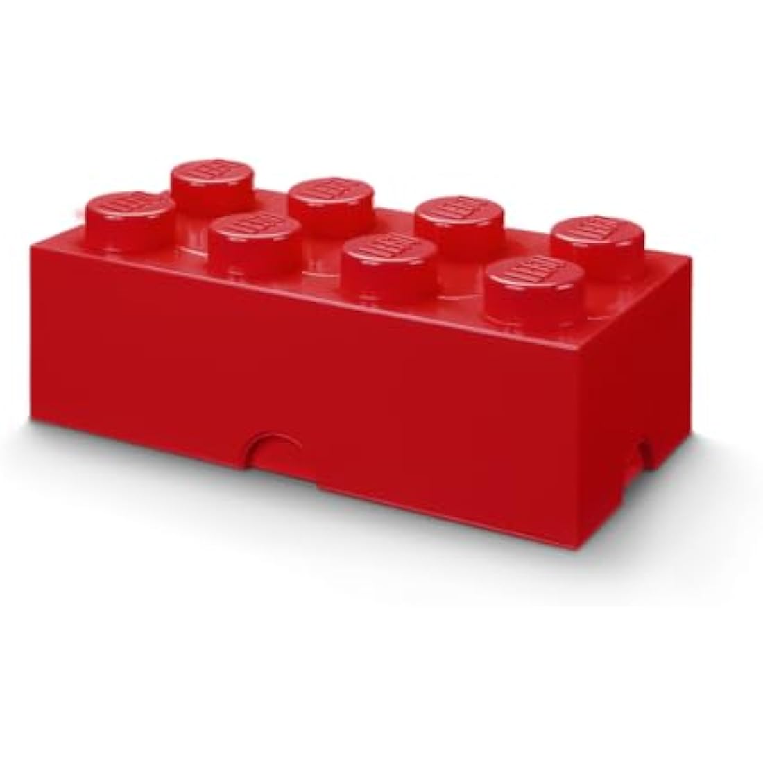LEGO Storage Brick 8 Knobs Red – Stackable Plastic Toy Box, 12.1L