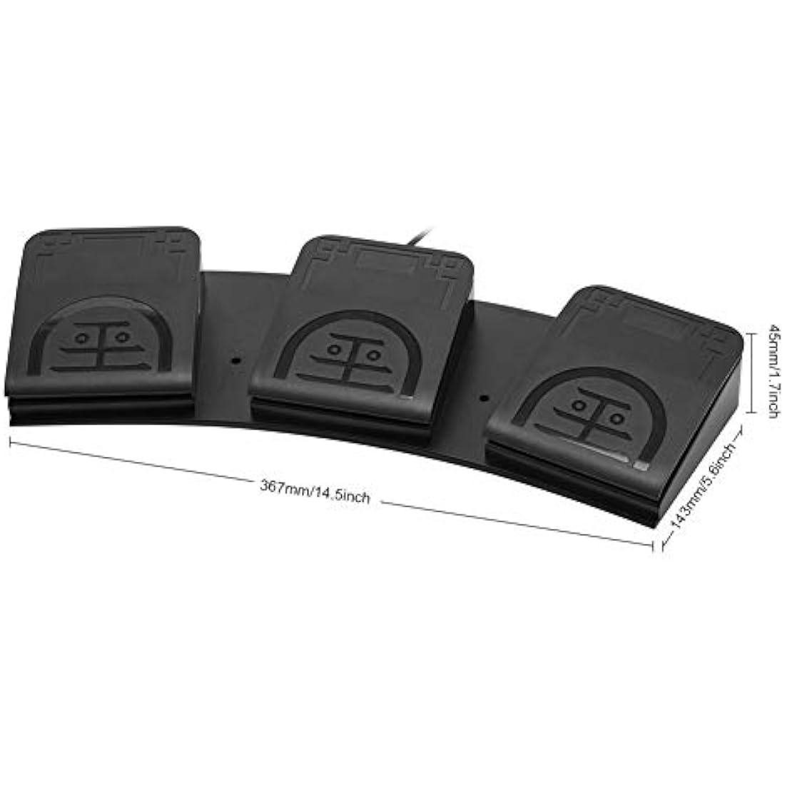 iKKEGOL USB Triple Foot Pedal – Programmable Optical Switch Control