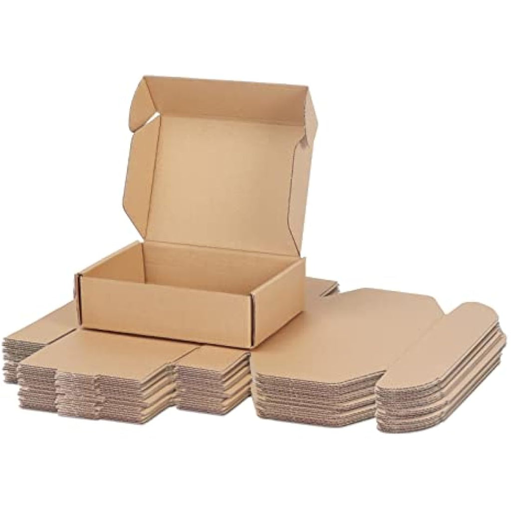 Jolof Store 7x5x2 Brown Corrugated Shipping Boxes - 25 Pack Small Mailers