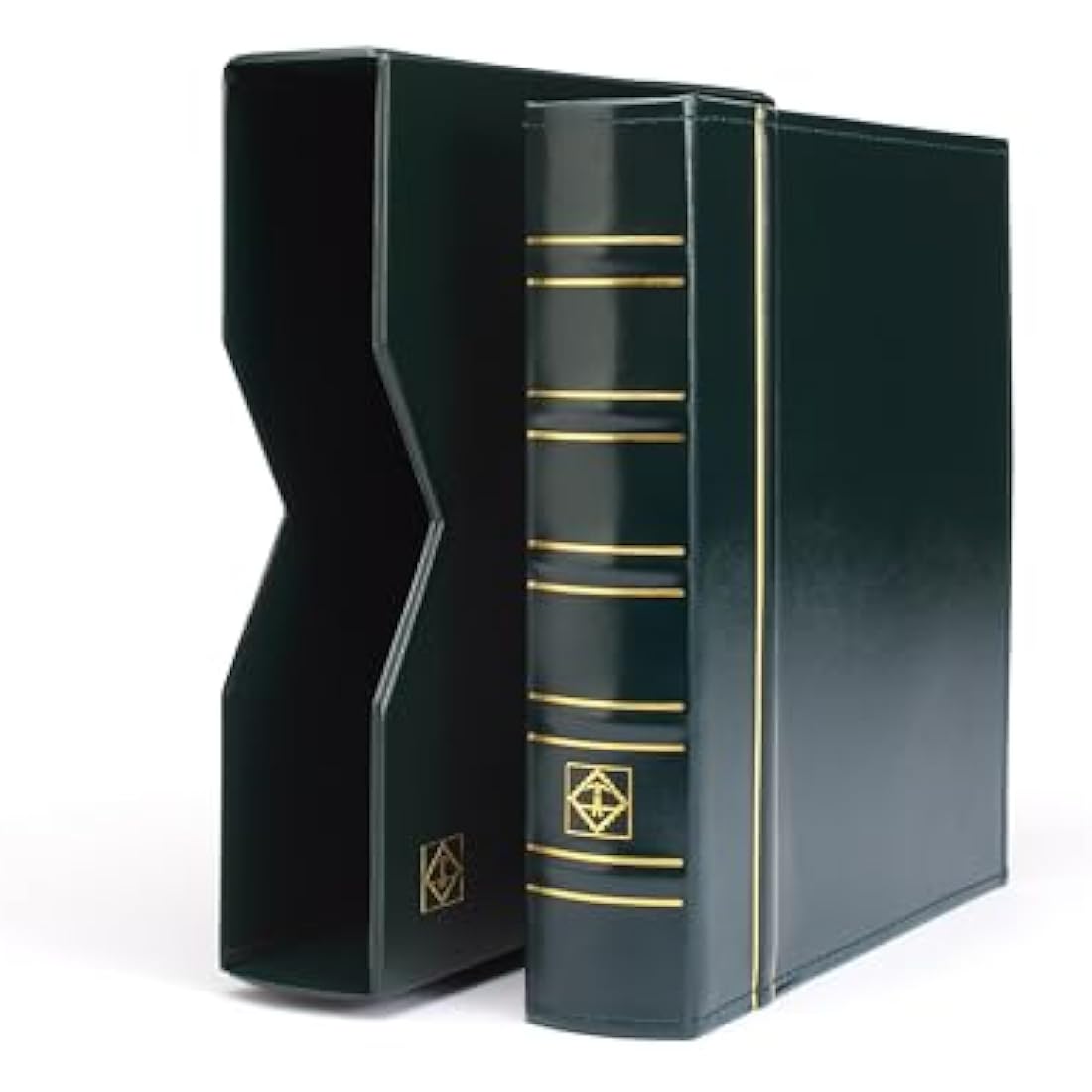Lighthouse Optima Coin Album with Slipcase – Green Faux Leather Binder
