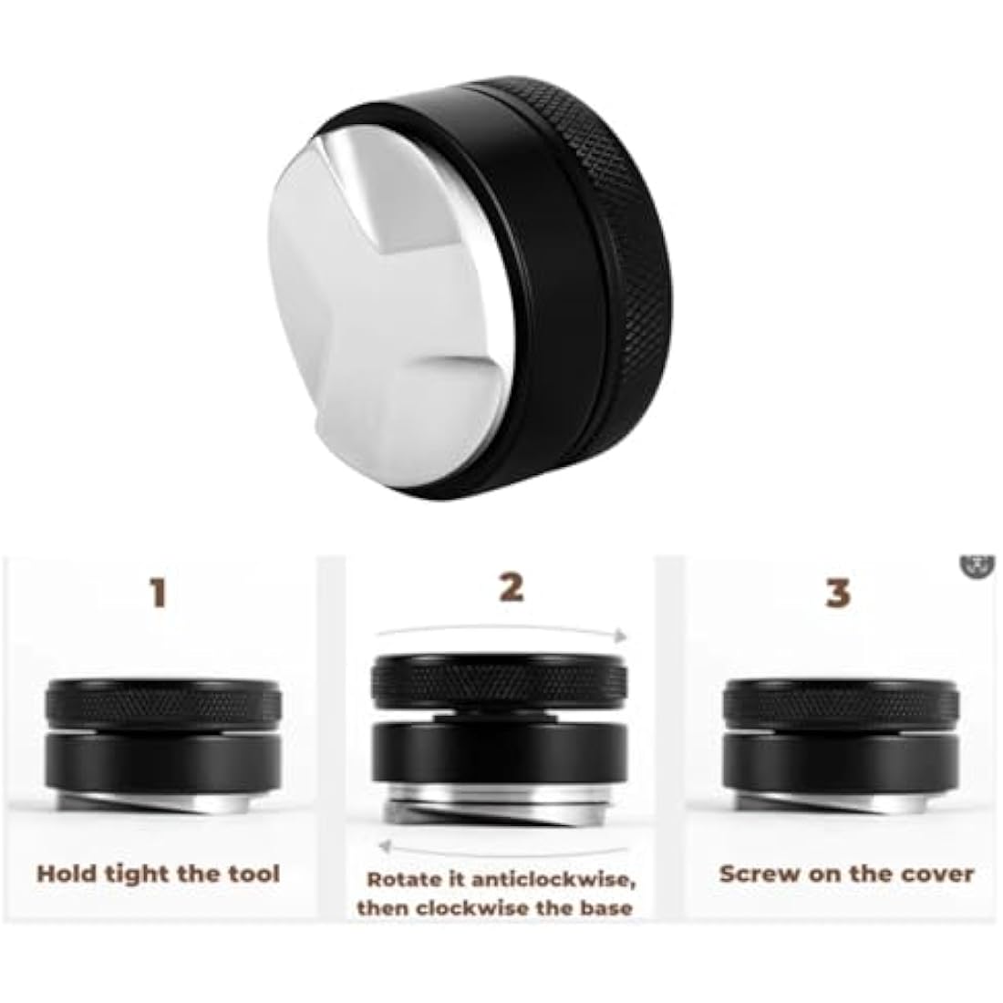 Jolof Store 54mm Espresso Tamper and Distributor Set with Cleaning Brush