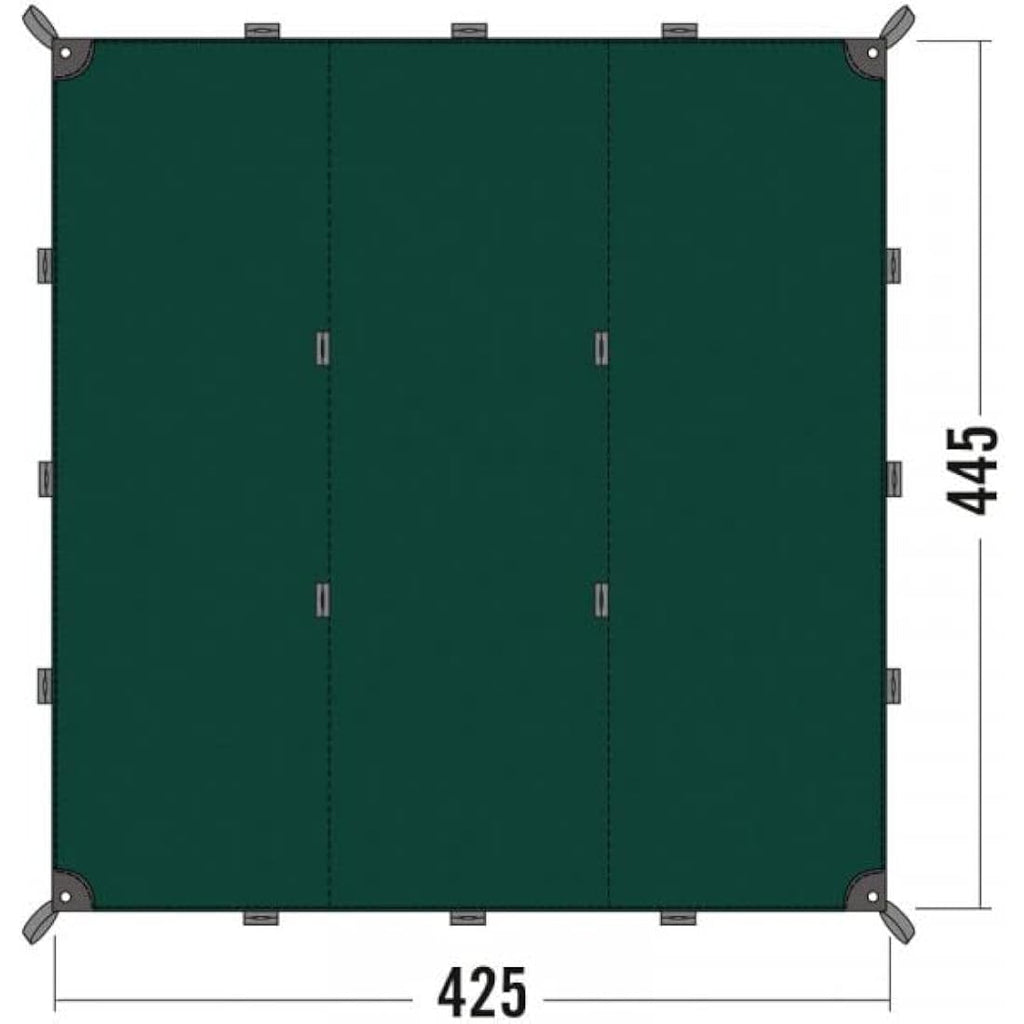 Tatonka Tarp 1 - 425x445cm Waterproof Camping Shelter - Basil Green