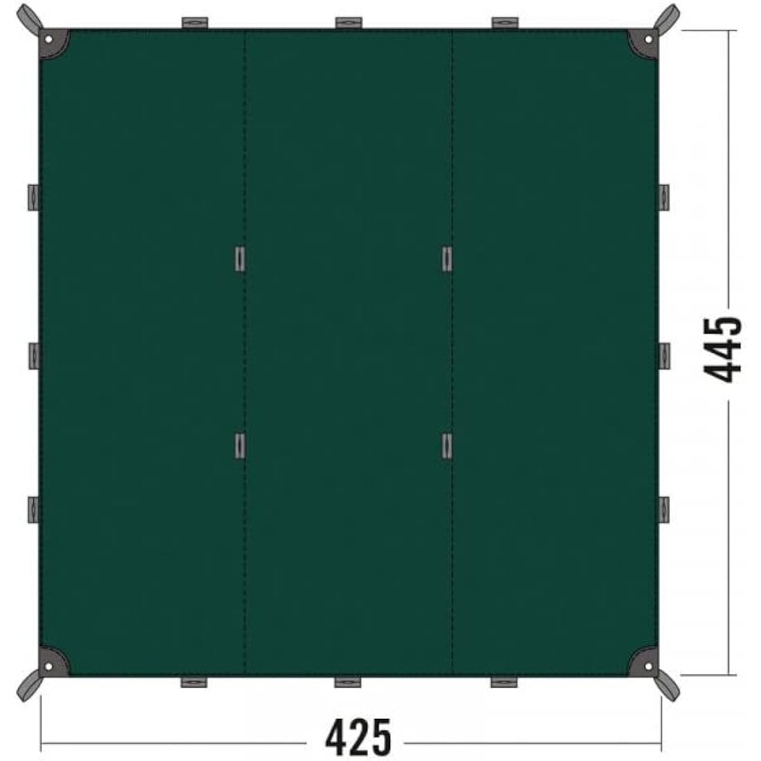 Tatonka Tarp 1 - 425x445cm Waterproof Camping Shelter - Basil Green
