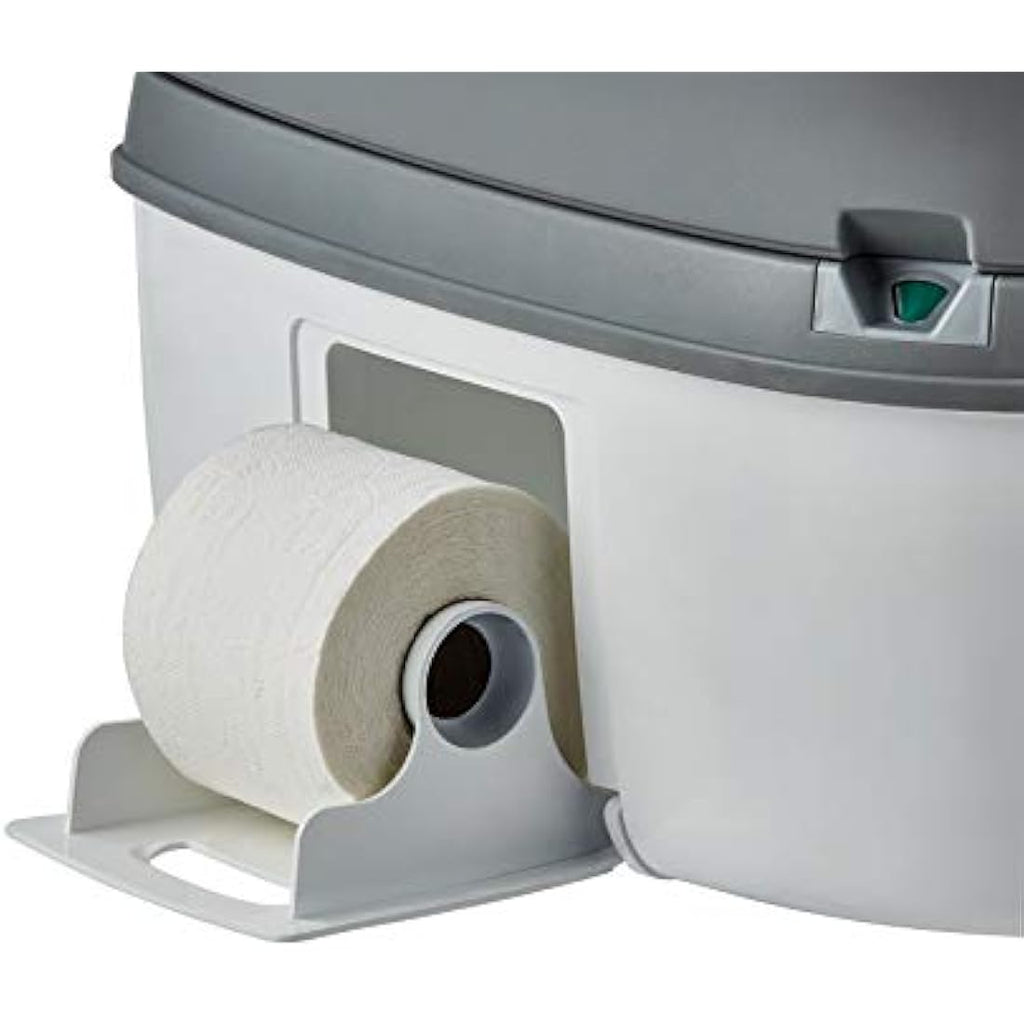 Enders Supreme Portable Camping Toilet with Piston Pump – White
