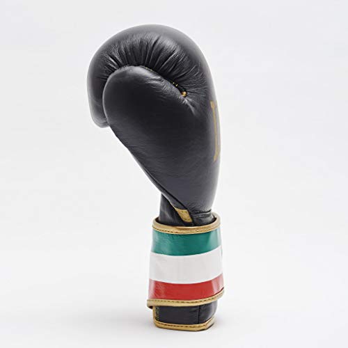 Leone 1947 Boxing Gloves – Unisex Black 10oz Polyurethane GN039
