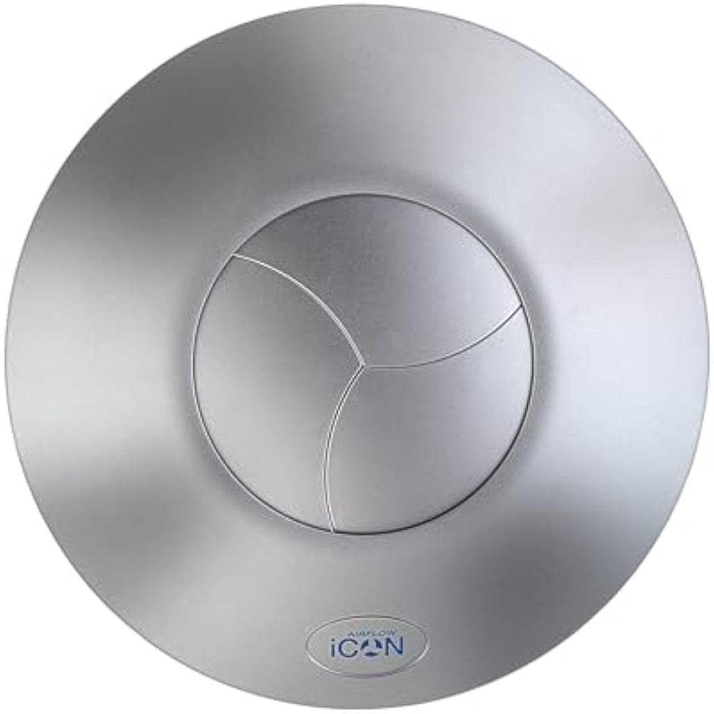 Airflow iCON 15 Extractor Fan Cover – Elegant Silver Designer Style