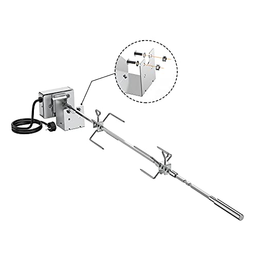 Onlyfire Stainless Steel Rotisserie Kit for Weber Genesis II 200/300