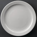 Olympia Athena White Porcelain Dinner Plates - 10 Inch Pack of 12
