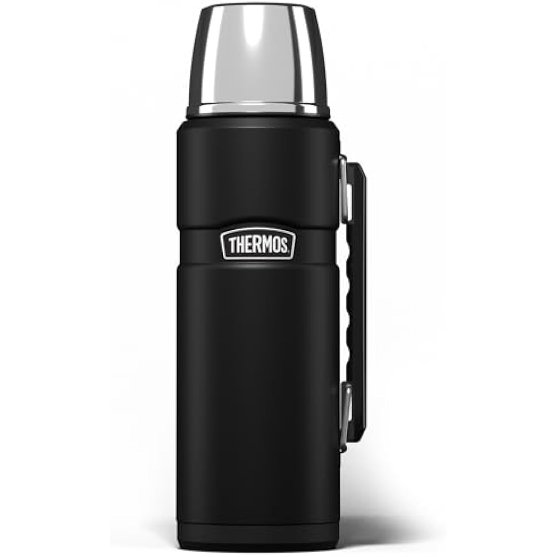 Thermos Stainless King Travel Flask – 1.2L Insulated Matt Black Bottle