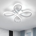 Dorlink Modern Flower LED Ceiling Light – 30W Silver Flush Mount, 6500K