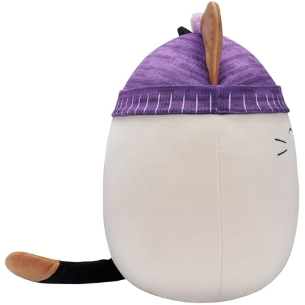 Squishmallows Cam the Cat Plush – 16-Inch Large Calico with Purple Beanie