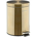 Navaris 5L Gold Pedal Bin – Metallic Bathroom Wastebin with Lid