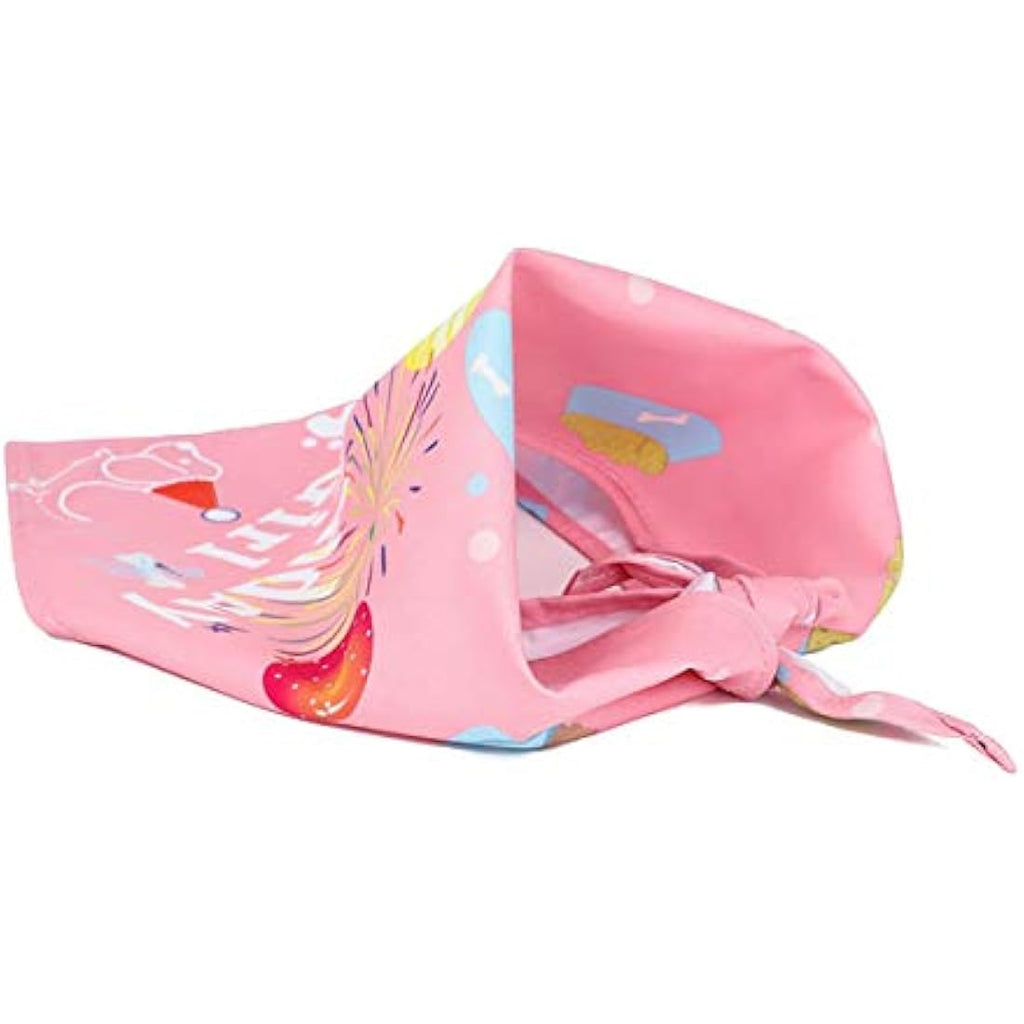 Dog 1st Birthday Hat and Bandana Set – Pink Pet Costume