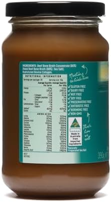 Beef Bone Broth with Collagen – Grass-Fed & Halal, 375g