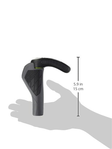 Ergon GS3 Ergonomic Mountain Bike Grips – Fiberglass Composite, Black