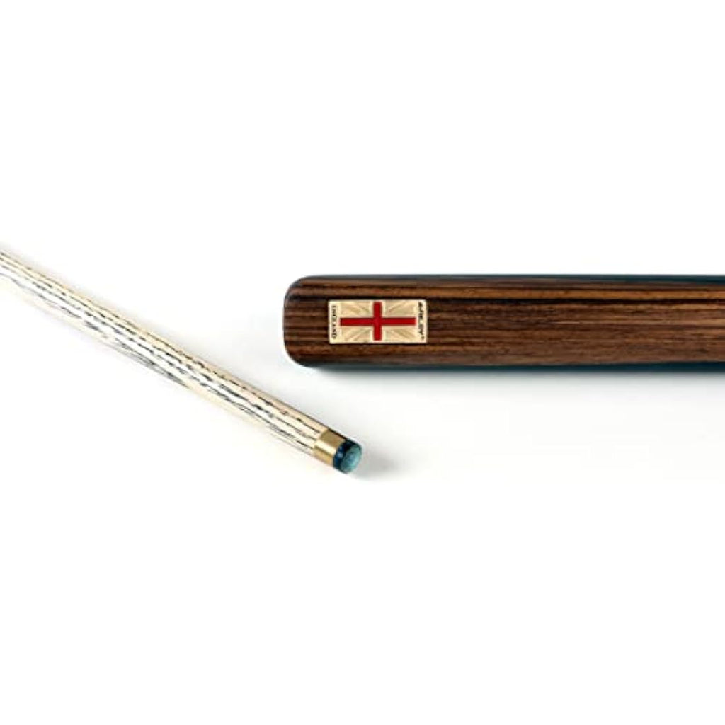 Riley England 3/4 Snooker Cue | Hand Spliced Ebony & Ash with Hard Case