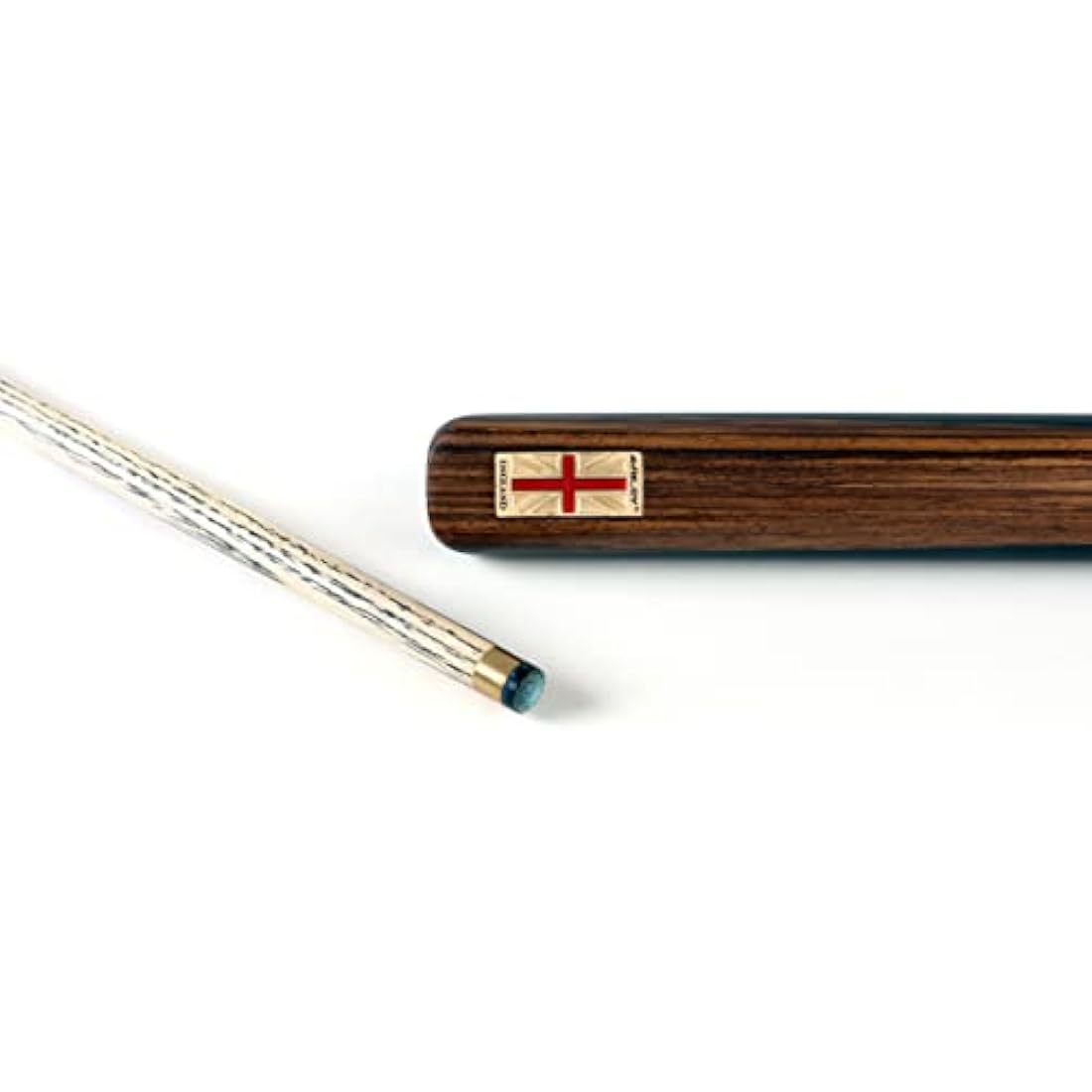 Riley England 3/4 Snooker Cue | Hand Spliced Ebony & Ash with Hard Case