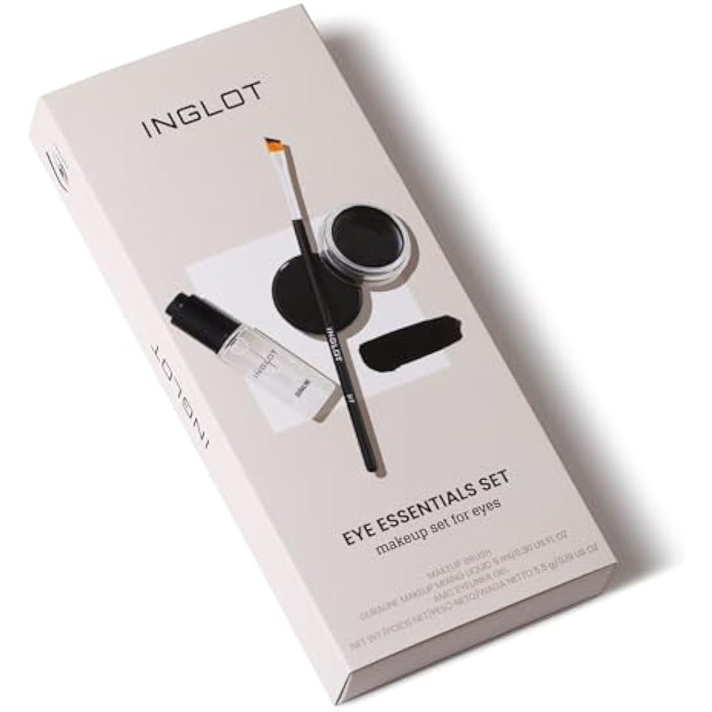 Inglot Eye Essentials Set | Waterproof Black Gel Eyeliner & 31T Brush