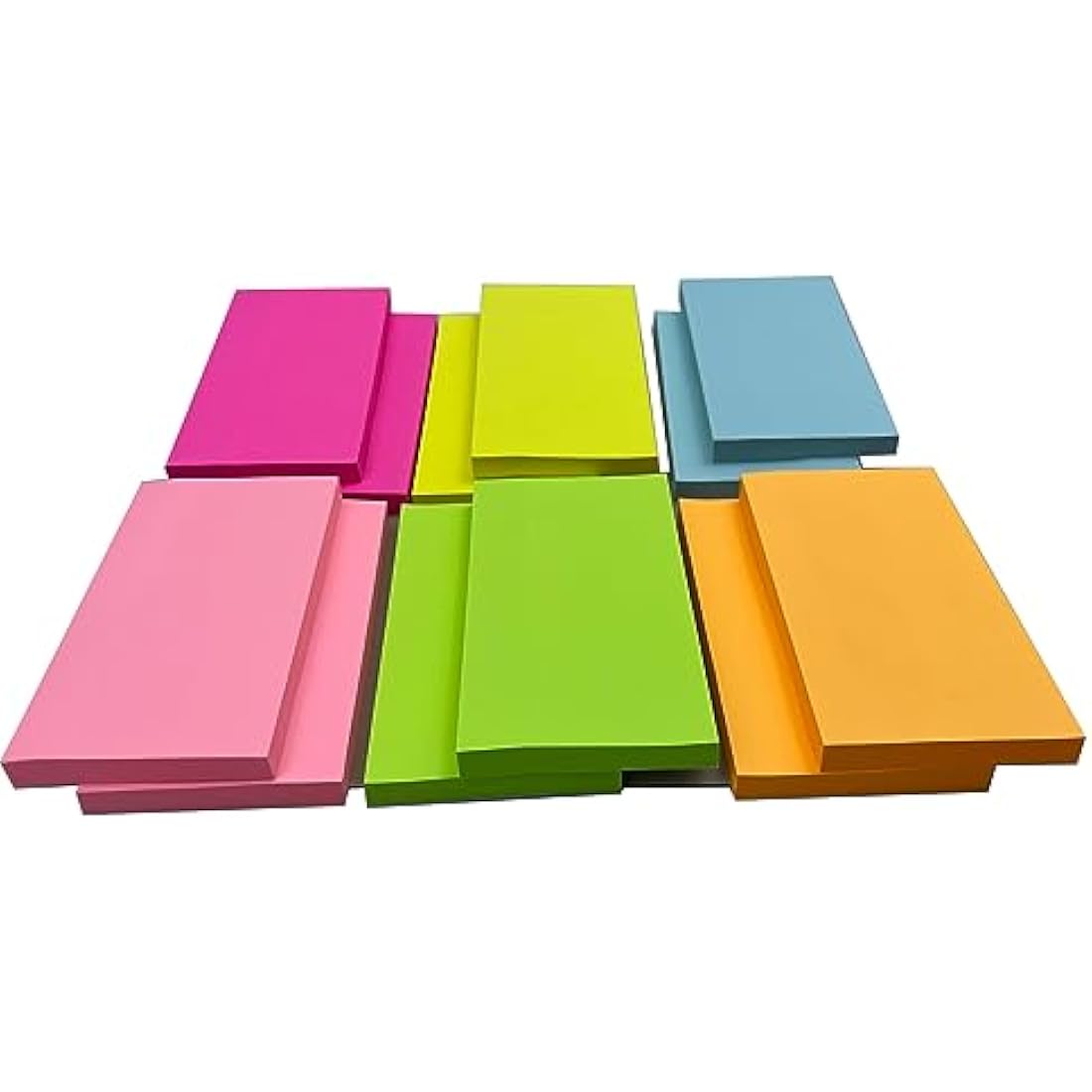 3x5 Large Sticky Notes | 12 Pads 6 Neon Colors Bulk Pack
