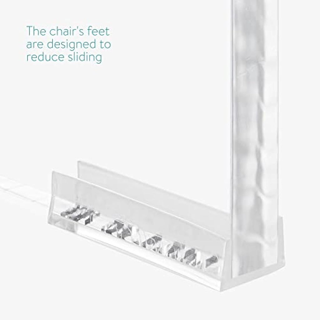 Navaris Clear Acrylic Shower Stool – Waterproof Transparent Bathroom Chair