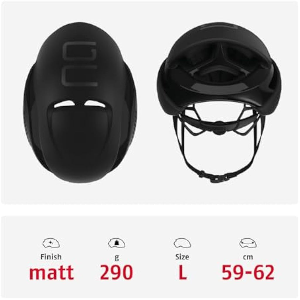 ABUS GameChanger Aerodynamic Racing Bike Helmet – Black, Size S