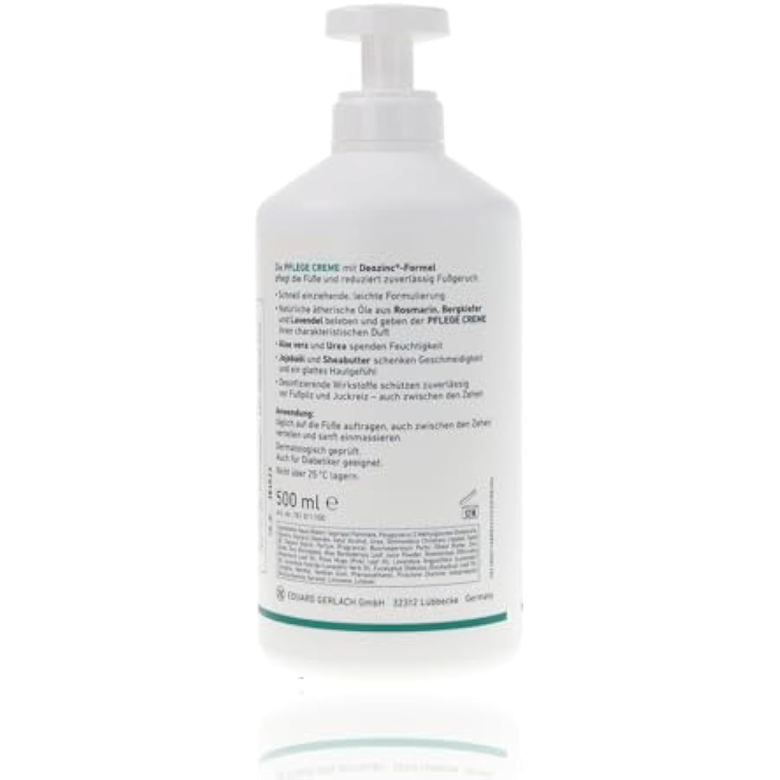 Gehwol Fusskraft Green Foot Cream - Natural Deodorant & Odour Control 500ml
