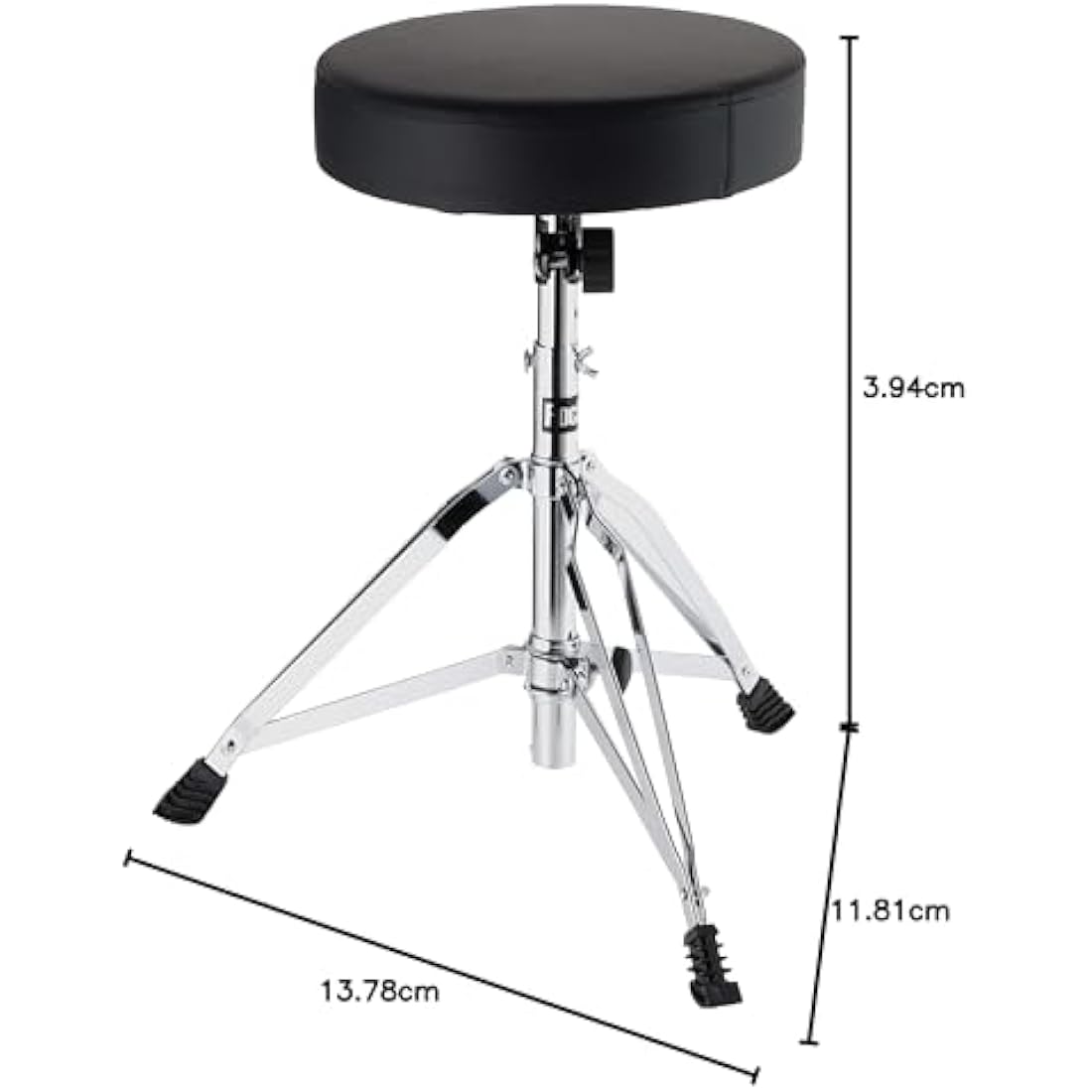 RockJam DP-001 Adjustable Drum Throne – Padded Seat & Double Braced