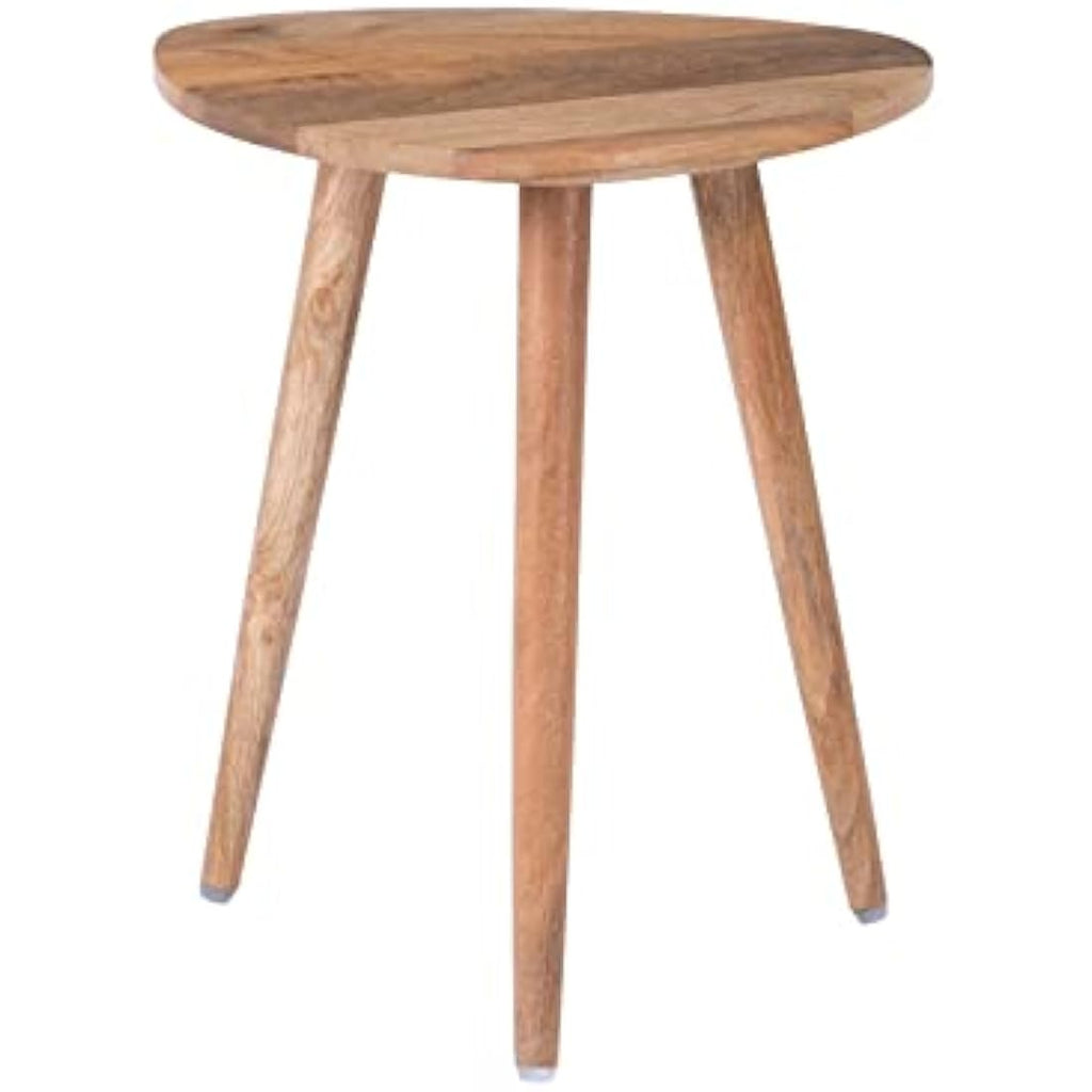MH London Bond Triangle End Table – Mid-Century Solid Wood Side Table