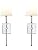 Yosoan Lighting Modern Linen Wall Sconce – Set of 2 Chrome Bed Lamps